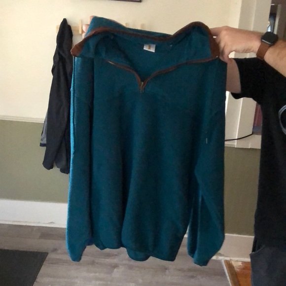 Vintage green pullover. Merit Awards brand.great condition, rarely worn.Pockets. - Picture 1 of 7